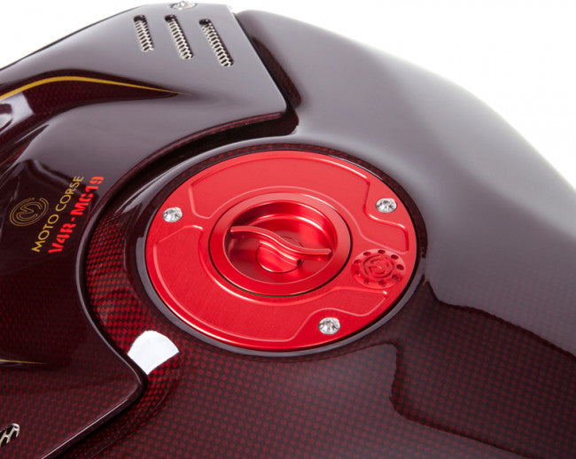 Motocorse Billet Aluminum Gas Cap for newer Ducati's MV's and Aprilia's