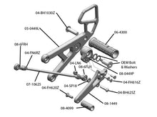 WOODCRAFT Yamaha R6 (06-16) Complete Rear Set Kit GP Shift BLACK