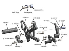 WOODCRAFT Yamaha R6 (2017+) Complete Rear Set Kit GP Shift BLACK - WILL ALSO FIT 2006-16 MODELS