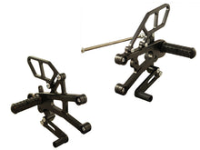 WOODCRAFT Triumph Daytona 675 (13-18) Complete Rearset Kit Tandard Shift with Shift and Brake Pedals Black for use without a Quickshifter