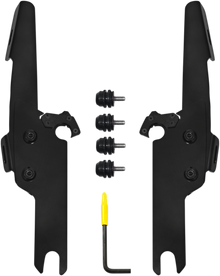 MEMPHIS SHADES Batwing Fats/Slim Mounting Kit - Black - FLHRS/XS MEB2041