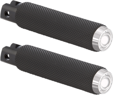 ROUGH CRAFTS Driver Pegs - Chrome - Knurled RC-400-005