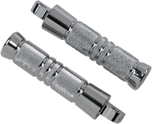 ACCUTRONIX Knurled Foot Pegs - Male Mount - Chrome RP111-KGC