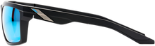 100% Daze Sunglasses - Matte Black - HiPER Blue Multilayer Mirror Lens 61030-019-75