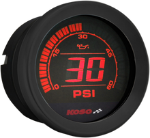 KOSO NORTH AMERICA 2" Oil Pressure Gauge - Black BA050430