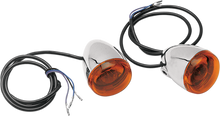 CHRIS PRODUCTS Front Signal Light Assembly - Chrome/Amber - Dual-Filament 8500A