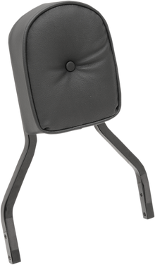 DRAG SPECIALTIES SEATS Sissy Bar Pad - Short - Pillow W/Piping - Black 0822-0301