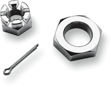 COLONY Nuts with Washers Kit - Front/Axle - Hex - Chrome - '72-'07 Harley-Davidson 8769-3