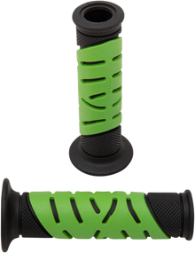 PRO GRIP 719 Dual Density Sportbike Grips - Open Ends - Black/Green 719BKGNOE