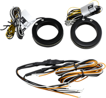CUSTOM DYNAMICS Turn Signals with Daytime Running Light - 37 mm - Black WA-37-AW-BS
