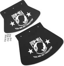 DRAG SPECIALTIES SEATS Mud Flap - POW-MIA - 9-1/2" W x 6-1/2" H 1420-0045