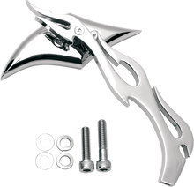 DRAG SPECIALTIES Mirror - Gothic/Flame - Side View - Diamond - Chrome - Right - Each 60-6250FR