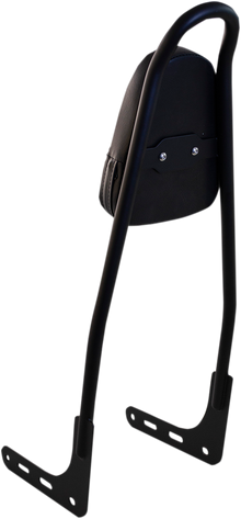MOTHERWELL One-Piece Sissy Bar - Black - With Pad 156T-18-MB-WP