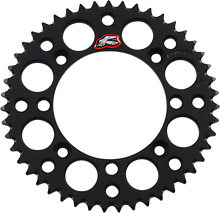 RENTHAL Rear Sprocket - Aluminum - 47 Tooth - Black - Suzuki/Yamaha 121U-428-47GPBK