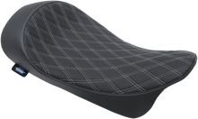 DRAG SPECIALTIES SEATS Low Solo Seat - Double Diamond - Silver Stitch - FL '08-'23 0801-1153