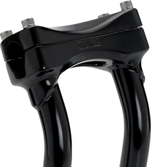 BILTWELL Murdock O/S Risers - Pullback - 10" - Black 6414-201-10