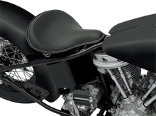 DRAG SPECIALTIES SEATS Seat - Spring Solo - Large - Black Solar-Reflective Leather/White Perimeter Stitch 0806-0048