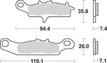 SBS Off-Road Sintered Brake Pads - Kawasaki - 798SI 798SI