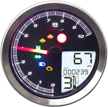 KOSO NORTH AMERICA TNT-04 Multifunction Meter - Silver Bezel - 3.3" Diameter x 2.19" D BA051401