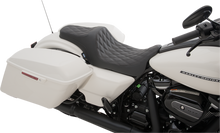 DRAG SPECIALTIES SEATS Predator III Seat - Double Diamond - Black Stitiched - FL '08-'23 0801-1114
