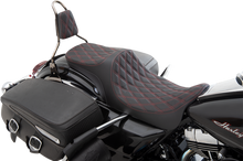 DRAG SPECIALTIES SEATS Predator III 2-Up Seat - Double Diamond - Red Thread - FL '08-'23 0801-1306