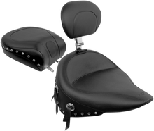 MUSTANG Wide Rear Seat - Studded - Black - Softail '84-'99 79114
