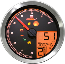 KOSO NORTH AMERICA Multi-Function Speedometer/Tachometer - HD-04 - Chrome BA051221