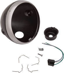 EMGO Lucas Style Headlight Shell - 7" - Faux Carbon 66-65069