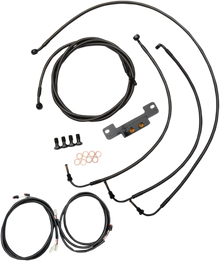 LA CHOPPERS Complete Plug-and-Play Cable Kit - 12" - 14" Handlebars - '17-'19 Touring - Midnight LA-8055KT3-13M