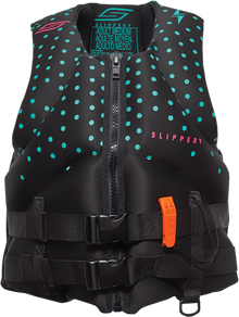 SLIPPERY Women's Surge Neo Vest - Black/Mint - Large 142414-70084021