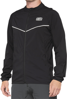 100% Corridor Stretch Windbreaker Jacket - Black - Medium 40042-00001
