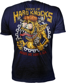 LETHAL THREAT Skool of Hard Knocks T-Shirt - Blue - XL LT20896XL