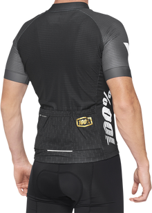 100% Exceeda Short-Sleeve Jersey - Black/Charcoal - Small 40051-00000