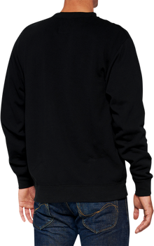 100% Icon Long-Sleeve Fleece Sweatshirt - Black - Large 20026-00002