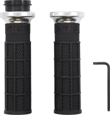 ODI Hart-Luck Signature V-Twin Lock-On™ Grips - TBW - Black/Silver V31HTW-BB-S