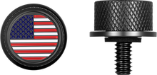 FIGURATI DESIGNS Seat Mounting Knob - Black - American Flag FD20-SEAT KN-BK