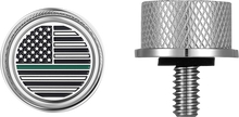 FIGURATI DESIGNS Seat Mounting Knob - Stainless Steel - Green Line American Flag FD72-SEAT KN-SS