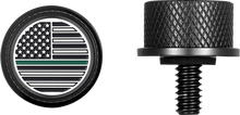FIGURATI DESIGNS Seat Mounting Knob - Black - Green Line American Flag FD72-SEAT KN-BK