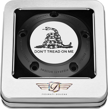 FIGURATI DESIGNS Timing Cover - 5 Hole - Don't Tread on Me - Black FD40-TC-5H-BLK