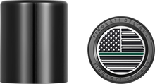 FIGURATI DESIGNS Docking Covers - American Flag - Green Line - Short - Black FD72-DC-2530-BK