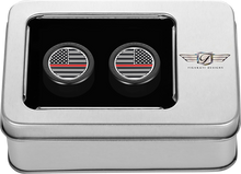 FIGURATI DESIGNS Docking Covers - American Flag - Red Line - Short - Black FD75-DC-2530-BK