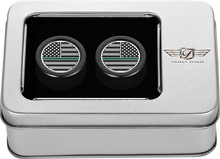FIGURATI DESIGNS Docking Covers - American Flag - Contrast Cut - Black FD72-DC-2730-BK