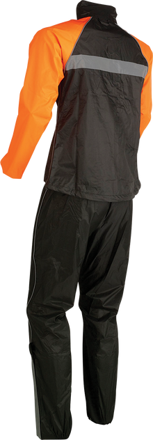 Z1R Women's 2-Piece Rainsuit - Black/Orange - XS 2853-0033