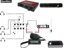 NAVATLAS Intercom/Radio and Headset Kit - 4-Seat - Black NI2ROHBK4