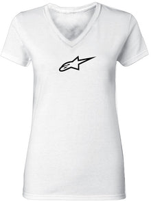 Womens Ageless V Neck Tee White 2x