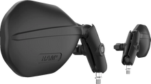 RAM MOUNTS Tough-Mirror™ - Side View - Oval - Black - Left/Right - Medium Arm RAM-B-349-465RL