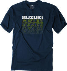 FACTORY EFFEX Suzuki Repeat T-Shirt - Heather Navy - Medium 27-87422