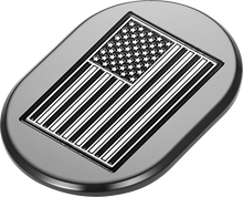 FIGURATI DESIGNS Antenna Cover - Right Rear Fender - Contrast Cut American Flag - Black FD26-AC-BLK-RT