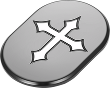 FIGURATI DESIGNS Antenna Cover - Right Rear Fender - Cross - Black FD41-AC-BLK-RT