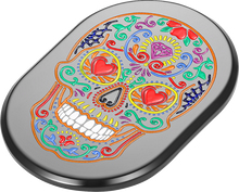 FIGURATI DESIGNS Antenna Cover - Left Rear Fender - Sugar Skull - Black FD30-AC-BLK-LT
